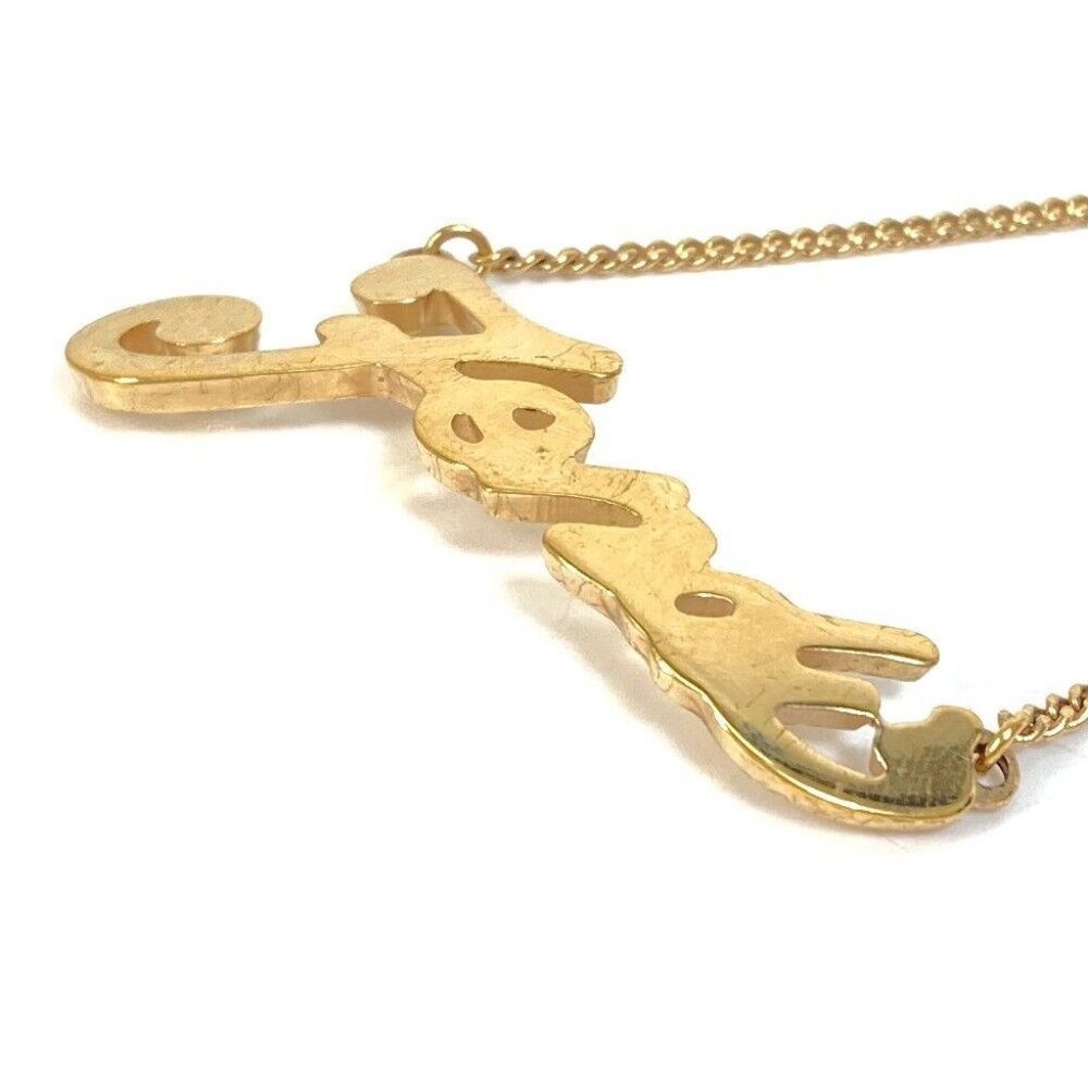 AUTHENTIC FENDI Accessories logo Bracelet Metal Gold - Picture 2 of 10